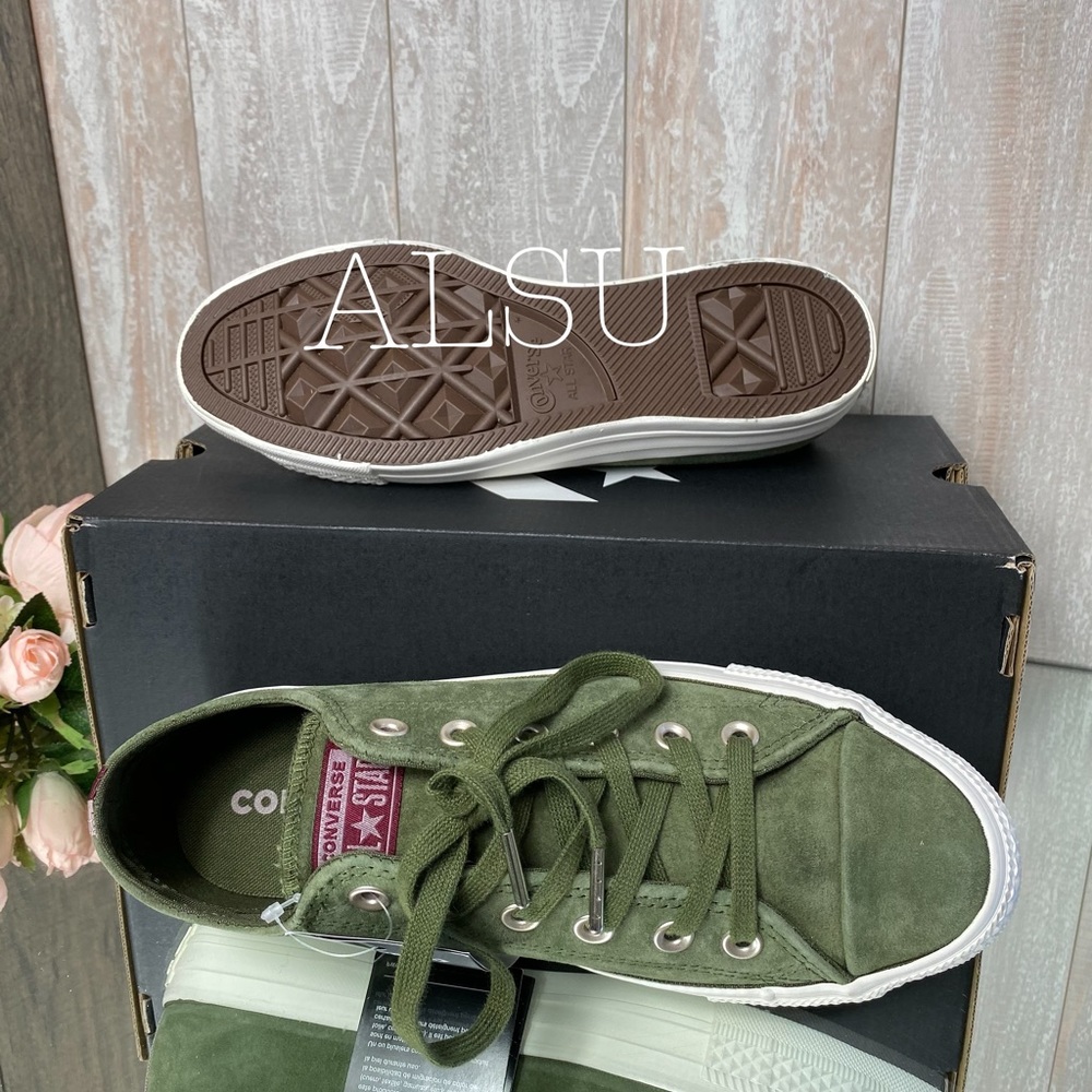 Converse Ctas Suede Herbal Green Low Top W AUTHENT - Picture 4 of 8